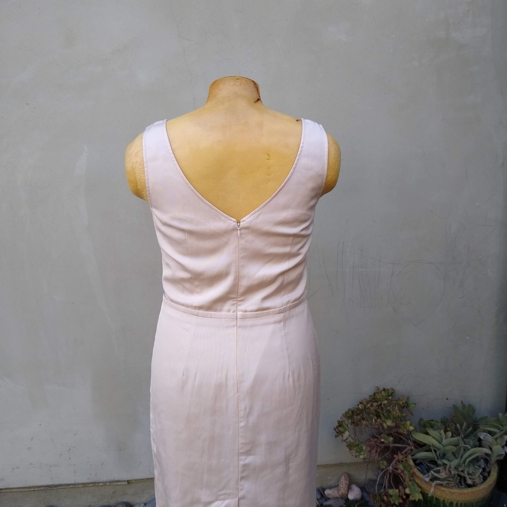 Talbots Beige Woven Sheath Dress size 10 - Picture 6 of 7